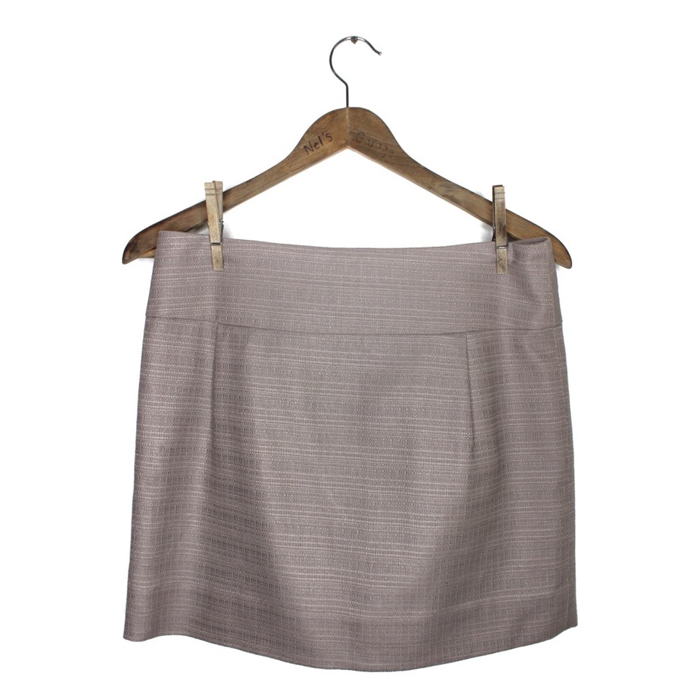 J.Crew Textured Tweed Beige Mini Skirt 4 Preowned